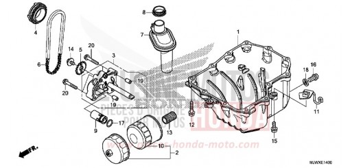 OIL PAN/OIL PUMP CB500XAJ de 2018